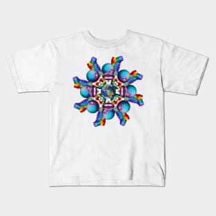 Gay pride mandala Kids T-Shirt